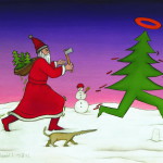 006_Fenyöfát üldözö mikulás_1992_50x70